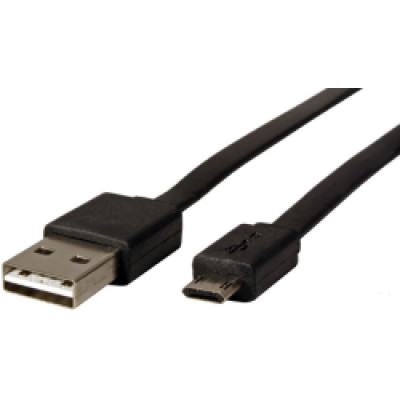 Roline USB2.0 kabel TIP A(M) na Micro B(M), 0.8m, crni